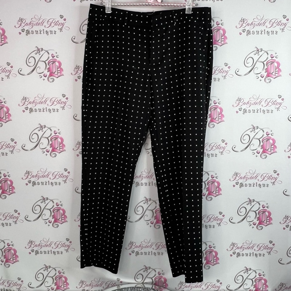 Banana Republic crop pants polkadot Avery Black and White Polka Dot Pants